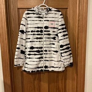 Burberry Watercolour Print Econyl Hooded Windbreaker Jacket. Size 8